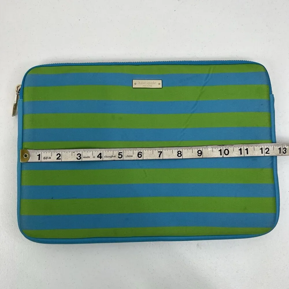 Kate Spade Neoprene Laptop Notebook Sleeve Cover Blue Green Laptops iPads‎